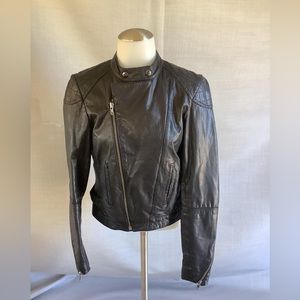 ASOS genuine leather biker jacket size 6